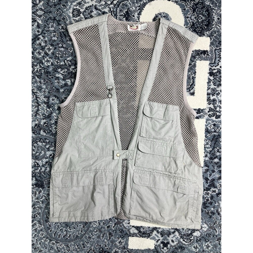 Vintage Banana Republic Men’s Safari Vest, Sz Large , Khaki 100% Cotton 80s